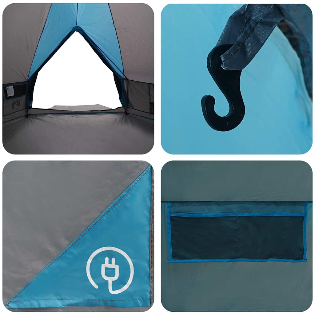 Tipi telts ar jumtu Zila un Pelēka 490 x 410 x 210 cm
