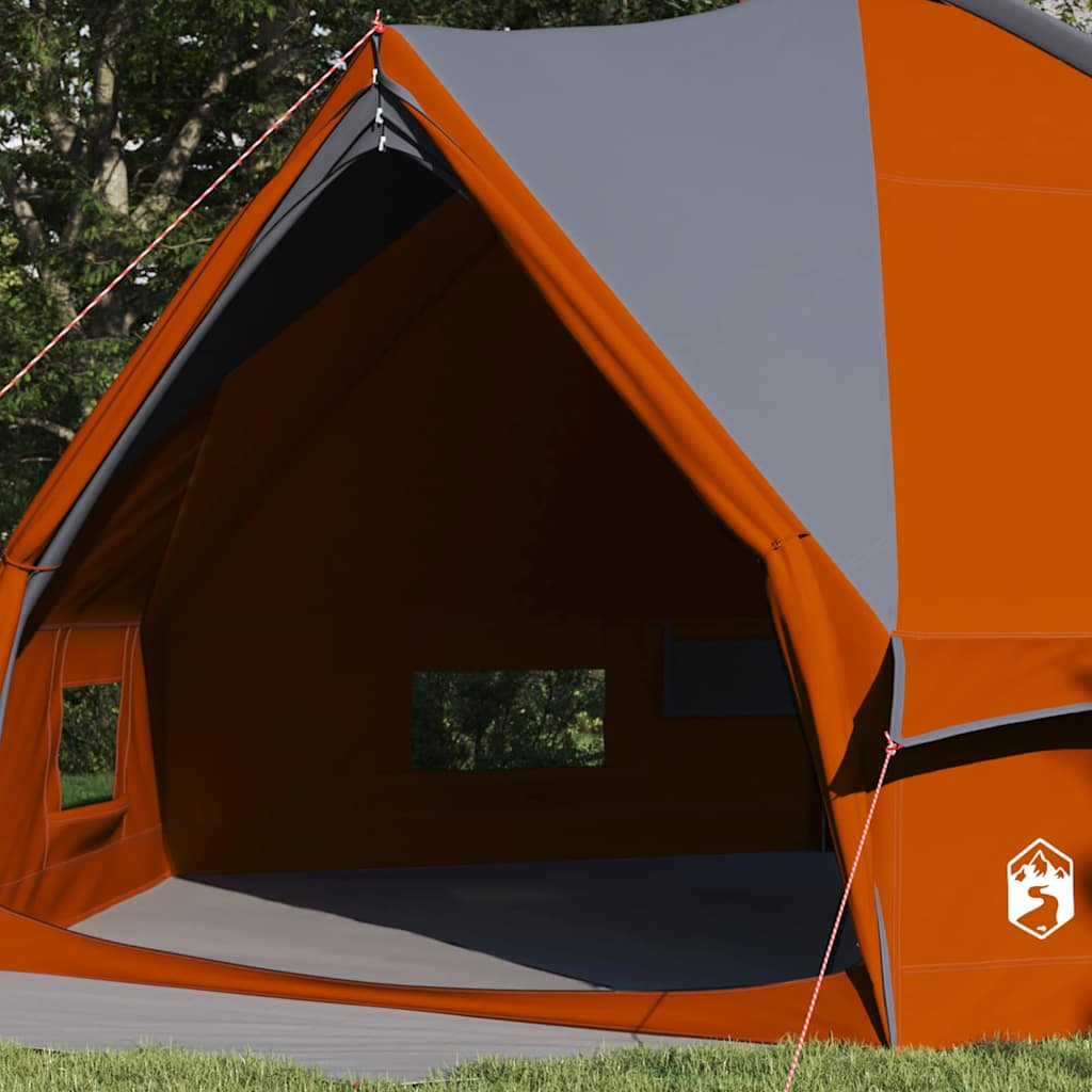 Teepee palapinė su stogu Pilka ir oranžinė 490 x 410 x 210 cm