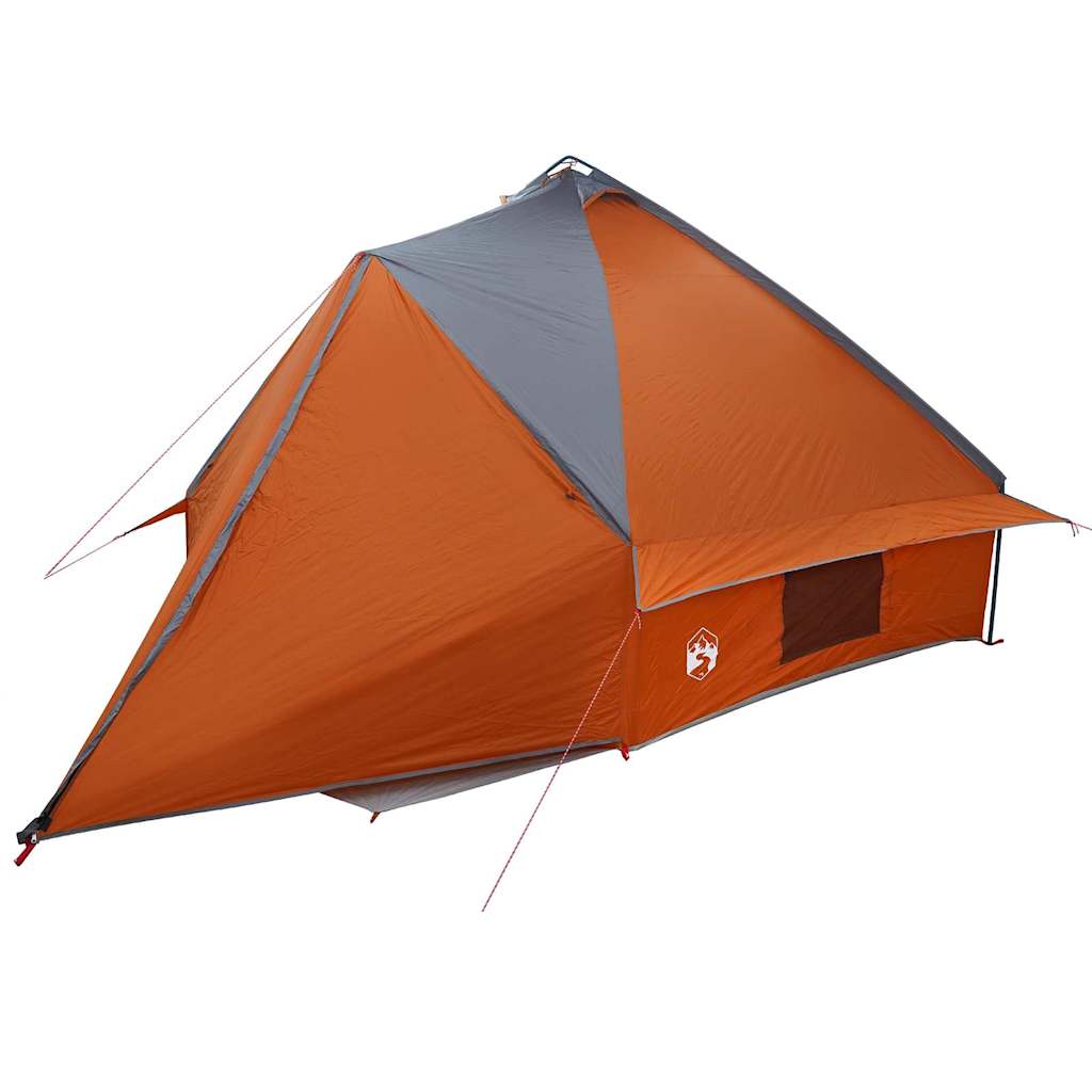 Teepee palapinė su stogu Pilka ir oranžinė 490 x 410 x 210 cm