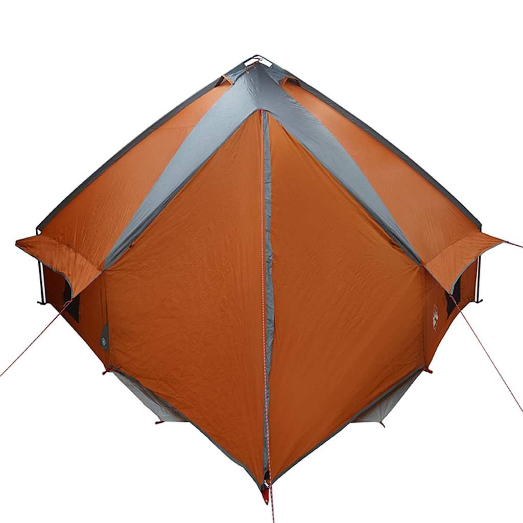 Teepee palapinė su stogu Pilka ir oranžinė 490 x 410 x 210 cm