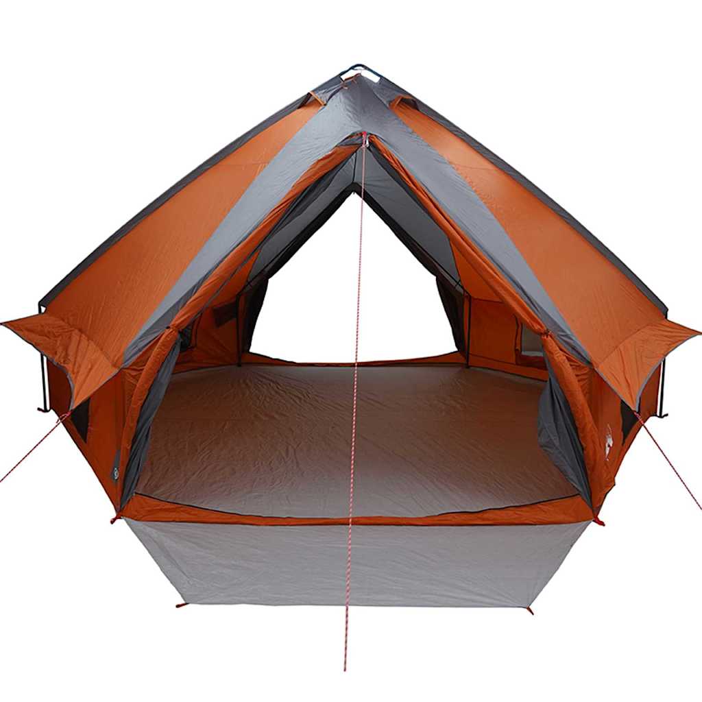Teepee palapinė su stogu Pilka ir oranžinė 490 x 410 x 210 cm