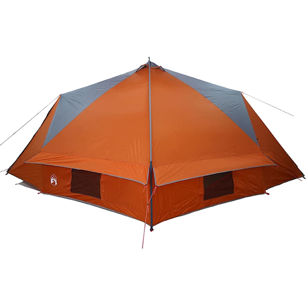 Teepee palapinė su stogu Pilka ir oranžinė 490 x 410 x 210 cm