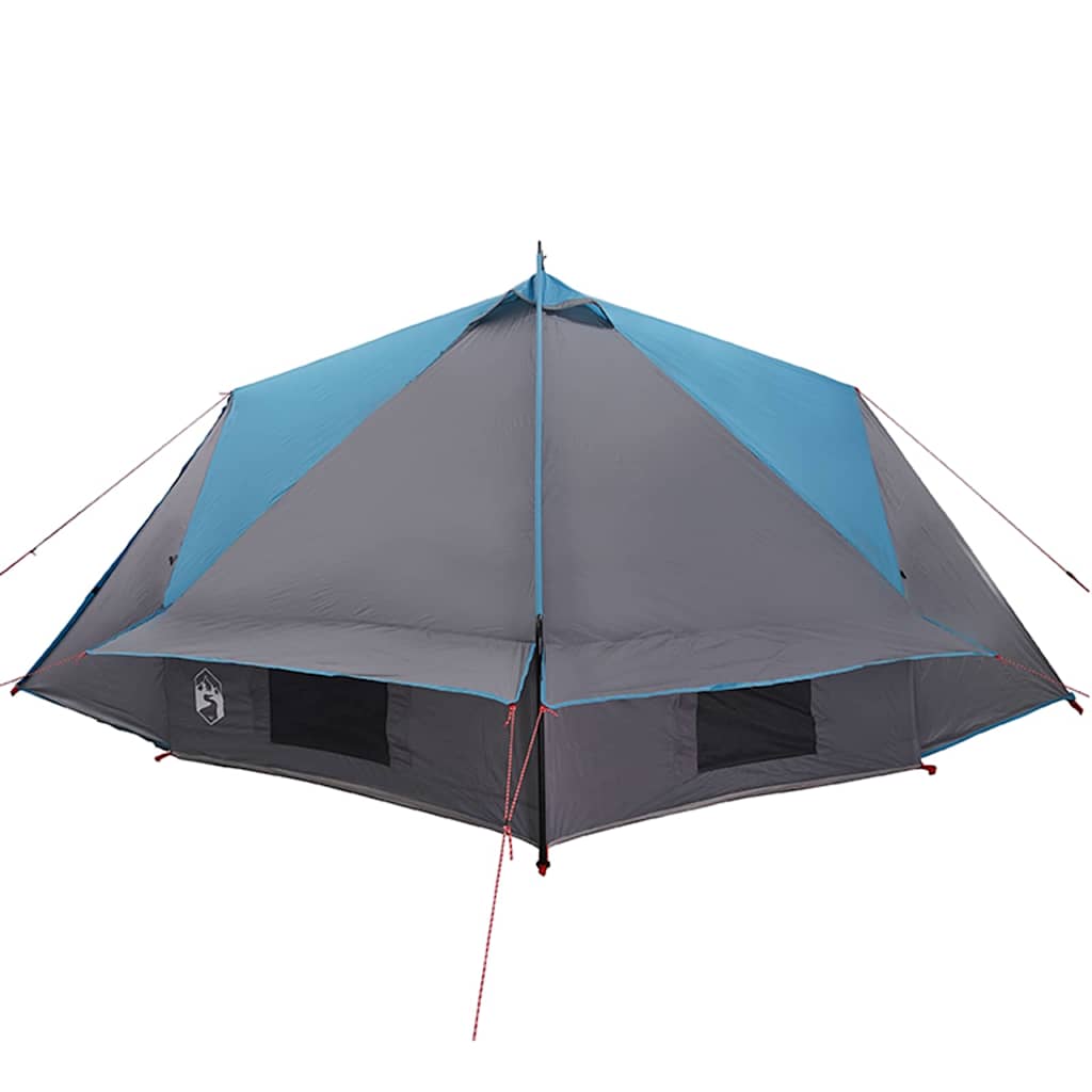 Teepee palapinė su stogu Mėlyna ir Pilka 490 x 410 x 210 cm
