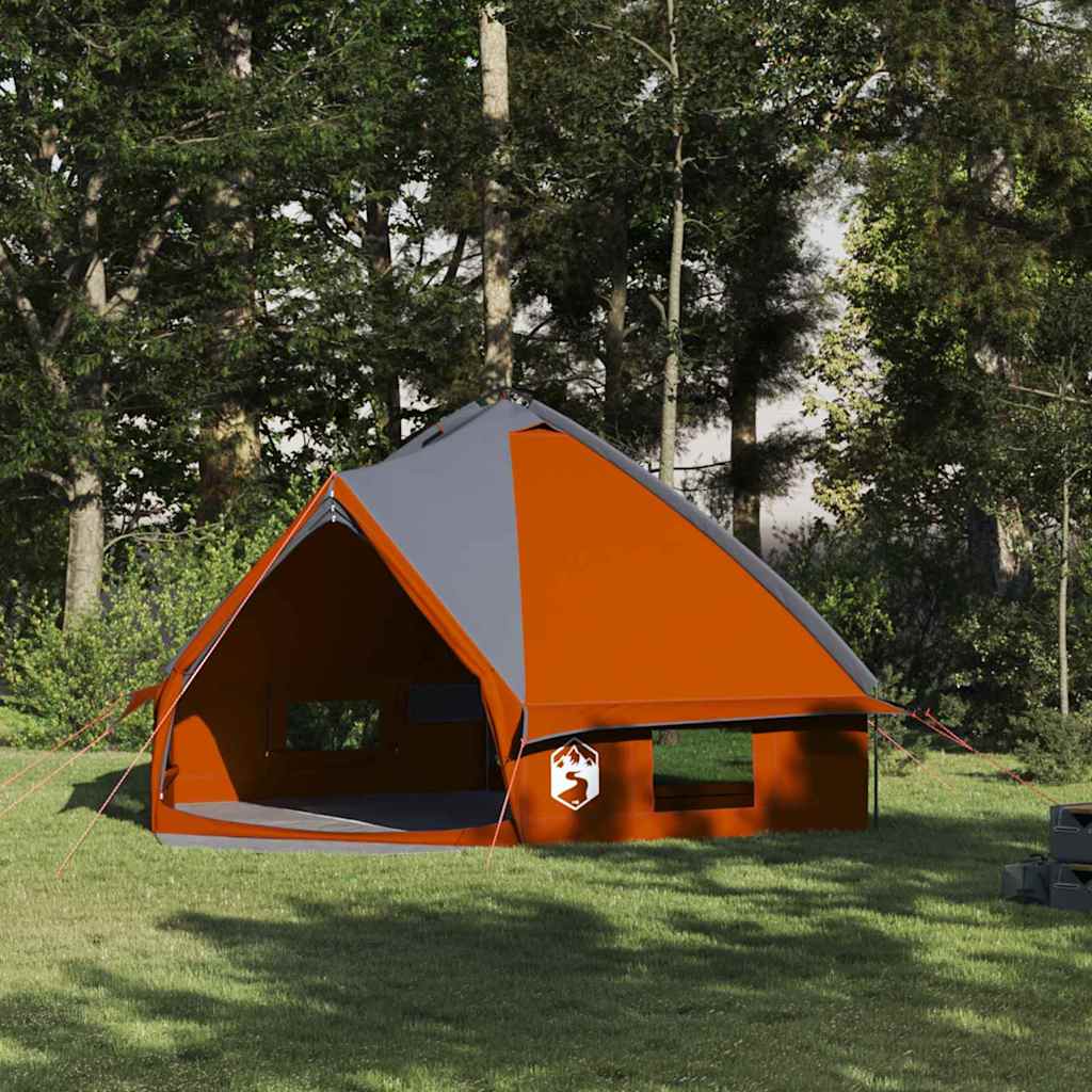 Tipi telts ar jumtu Pelēka un oranža 490 x 410 x 210 cm
