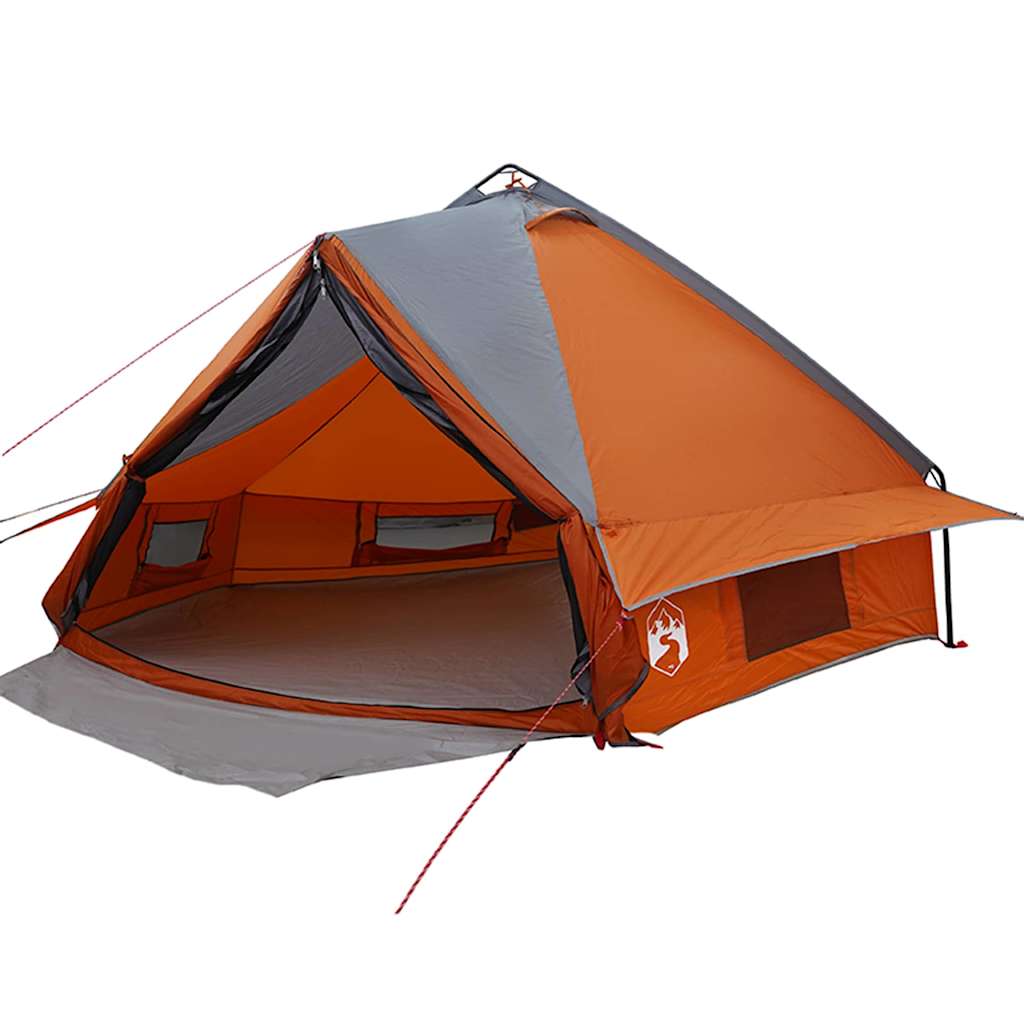 Tipi telts ar jumtu Pelēka un oranža 490 x 410 x 210 cm