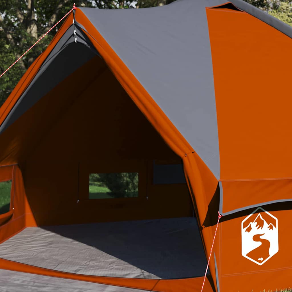 Teepee Tent with Roof Grey and Orange 490 x 410 x 210 cm