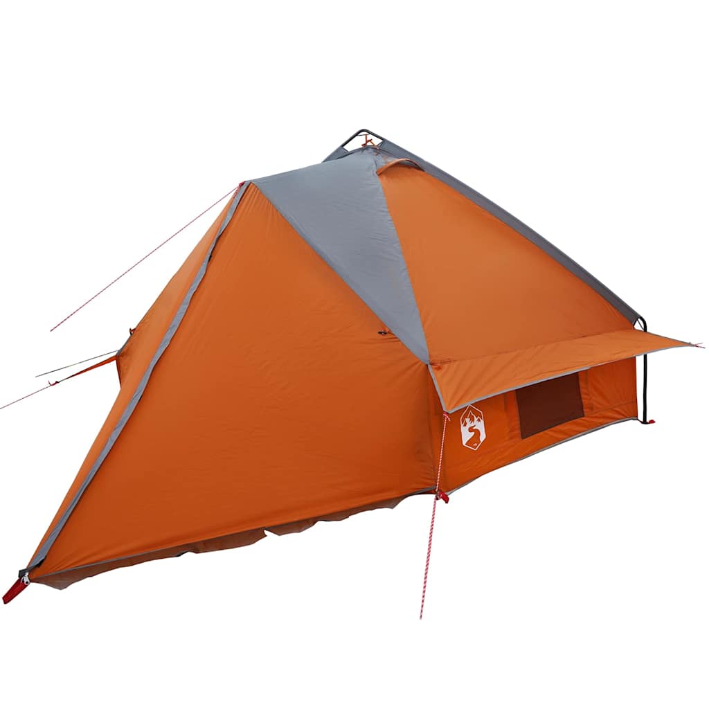 Teepee Tent with Roof Grey and Orange 490 x 410 x 210 cm