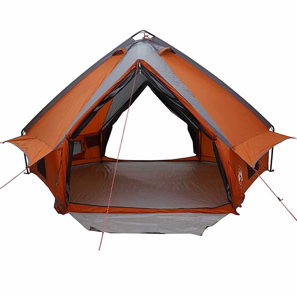 Teepee palapinė su stogu Pilka ir oranžinė 490 x 410 x 210 cm