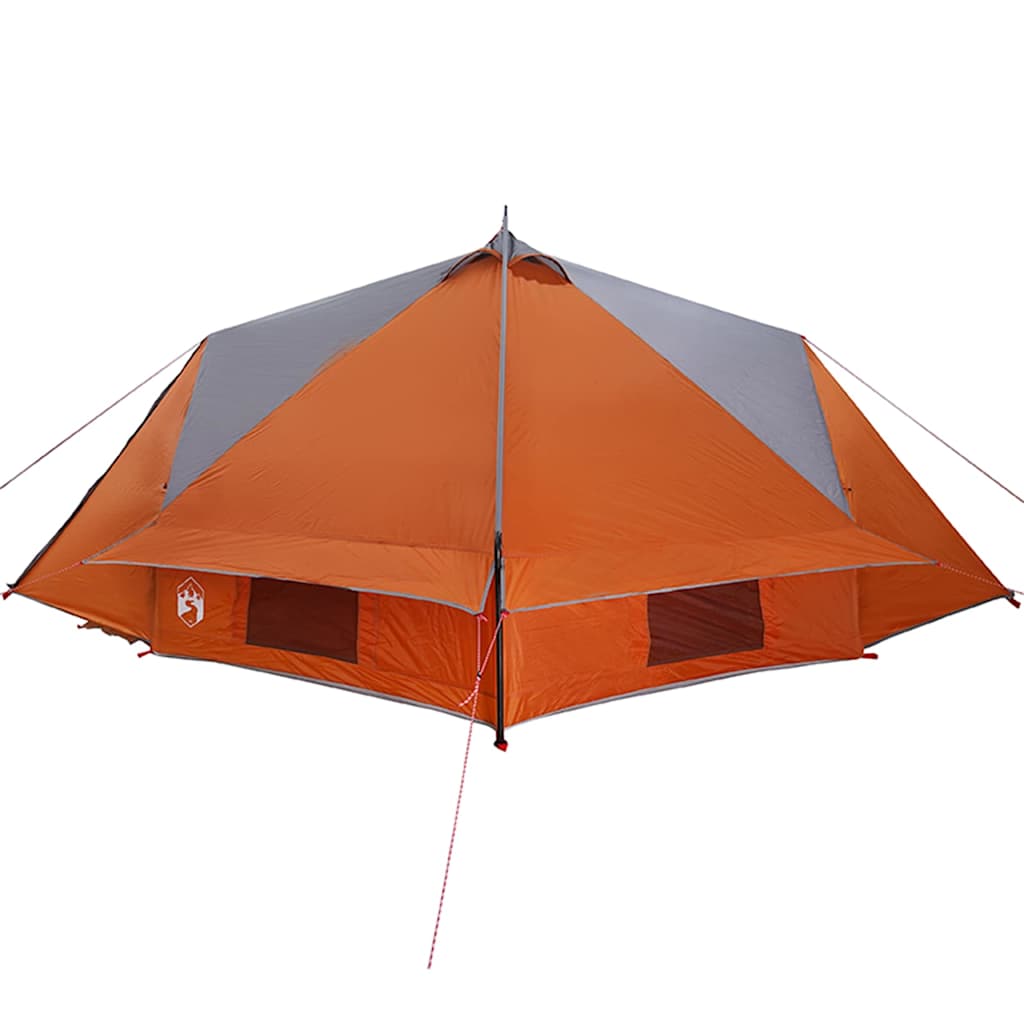 Teepee Tent with Roof Grey and Orange 490 x 410 x 210 cm