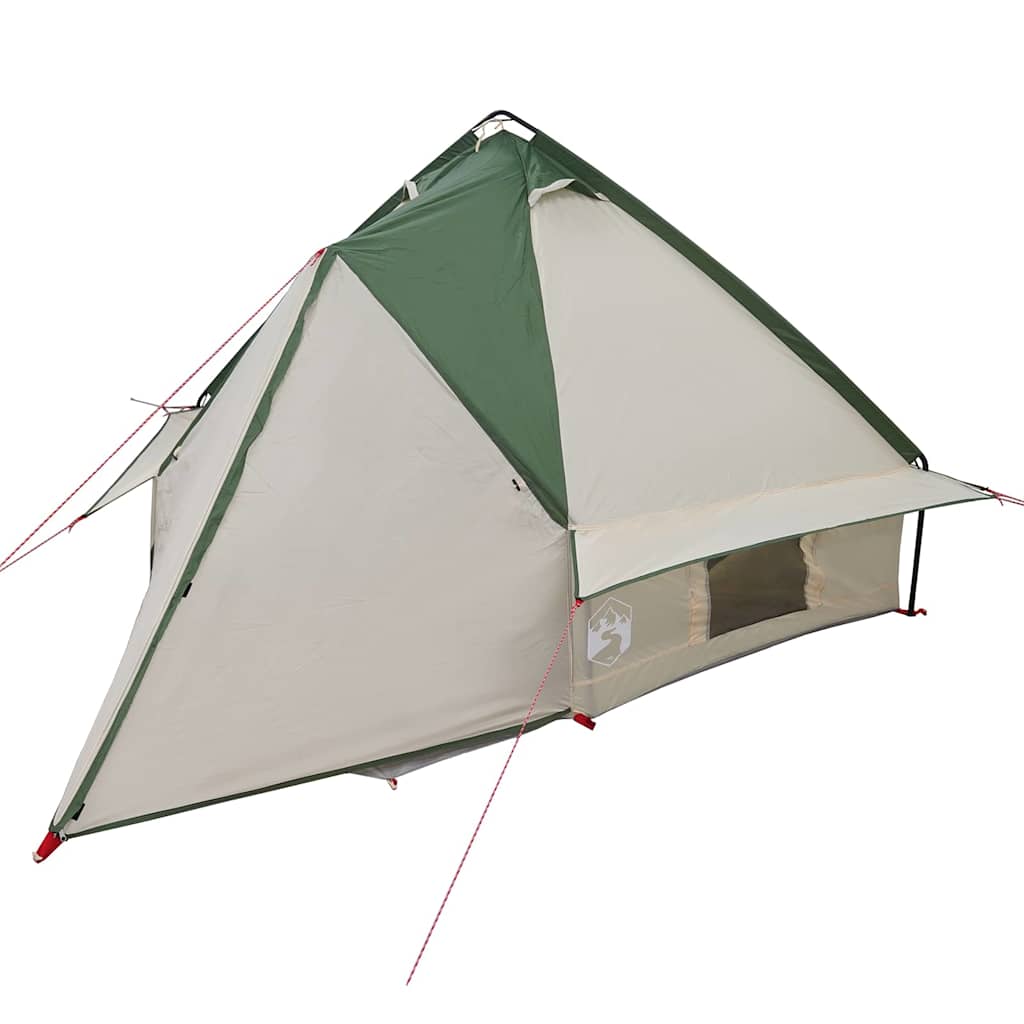 Teepee palapinė su stogu Žalia ir Pilka 490 x 410 x 210 cm