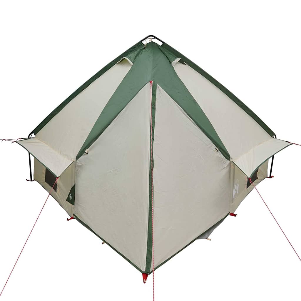 Teepee palapinė su stogu Žalia ir Pilka 490 x 410 x 210 cm