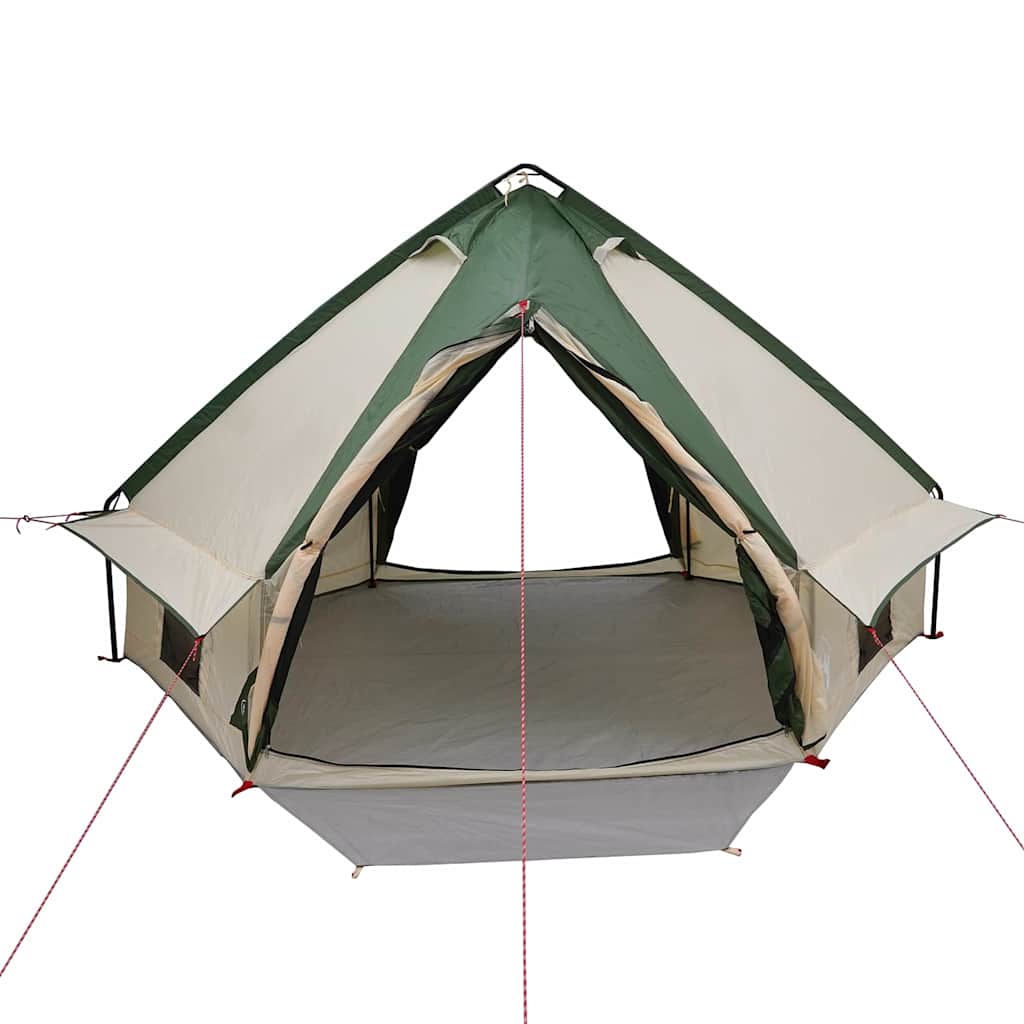Teepee palapinė su stogu Žalia ir Pilka 490 x 410 x 210 cm