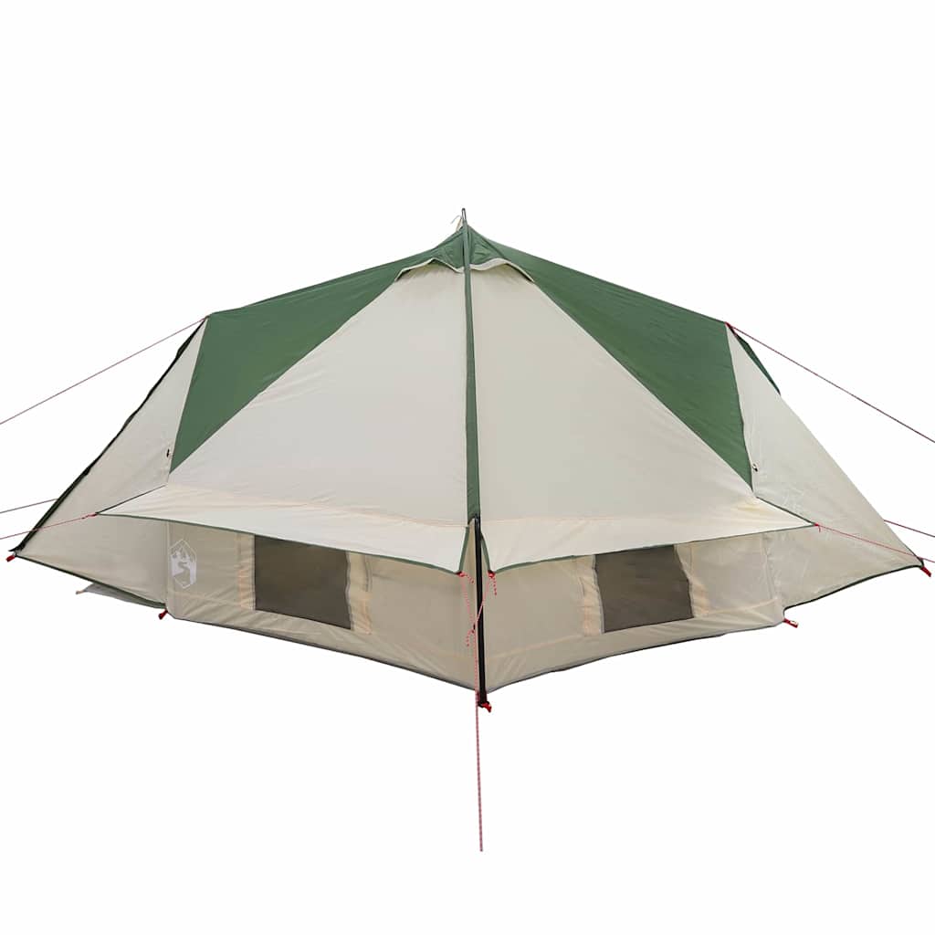 Teepee palapinė su stogu Žalia ir Pilka 490 x 410 x 210 cm