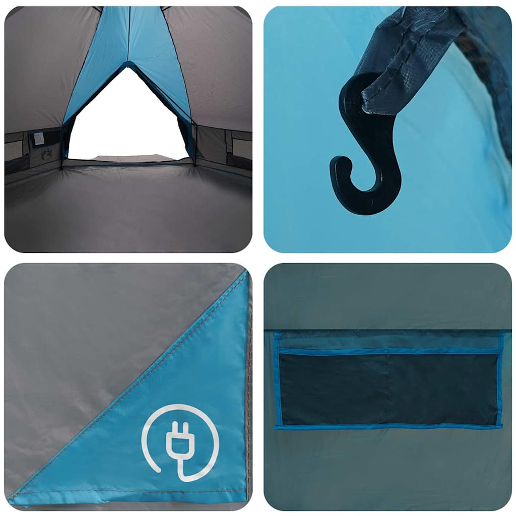 Tipi telts ar jumtu Zila un Pelēka 490 x 410 x 210 cm