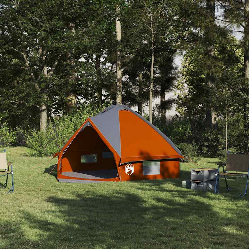 Tipi telts ar jumtu Pelēka un oranža 490 x 410 x 210 cm