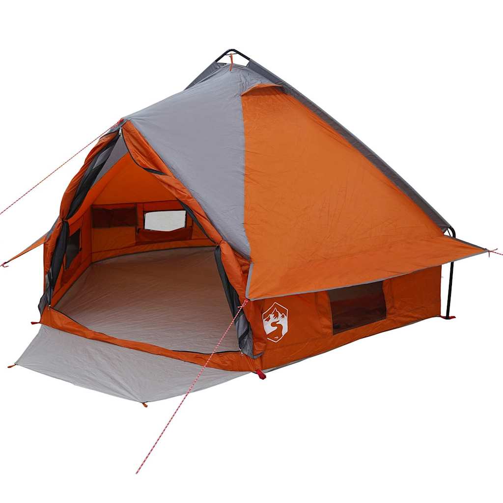 Tipi telts ar jumtu Pelēka un oranža 490 x 410 x 210 cm