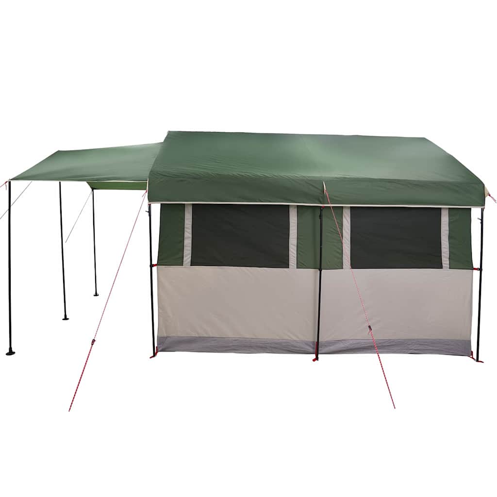 Family Tent with Roof Green and White 324 x 255 x 230 cm