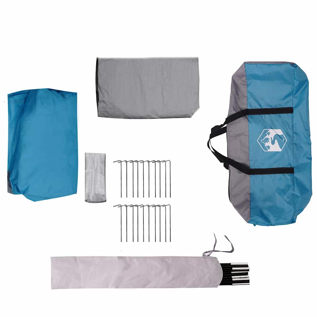 Family Tent with Roof Blue and Gray 324 x 255 x 230 cm