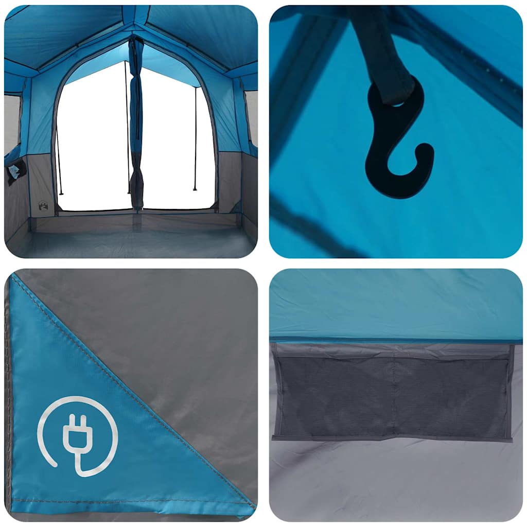 Family Tent with Roof Blue and Gray 324 x 255 x 230 cm