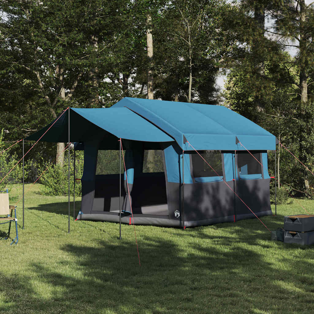 Family Tent with Roof Blue and Gray 324 x 255 x 230 cm