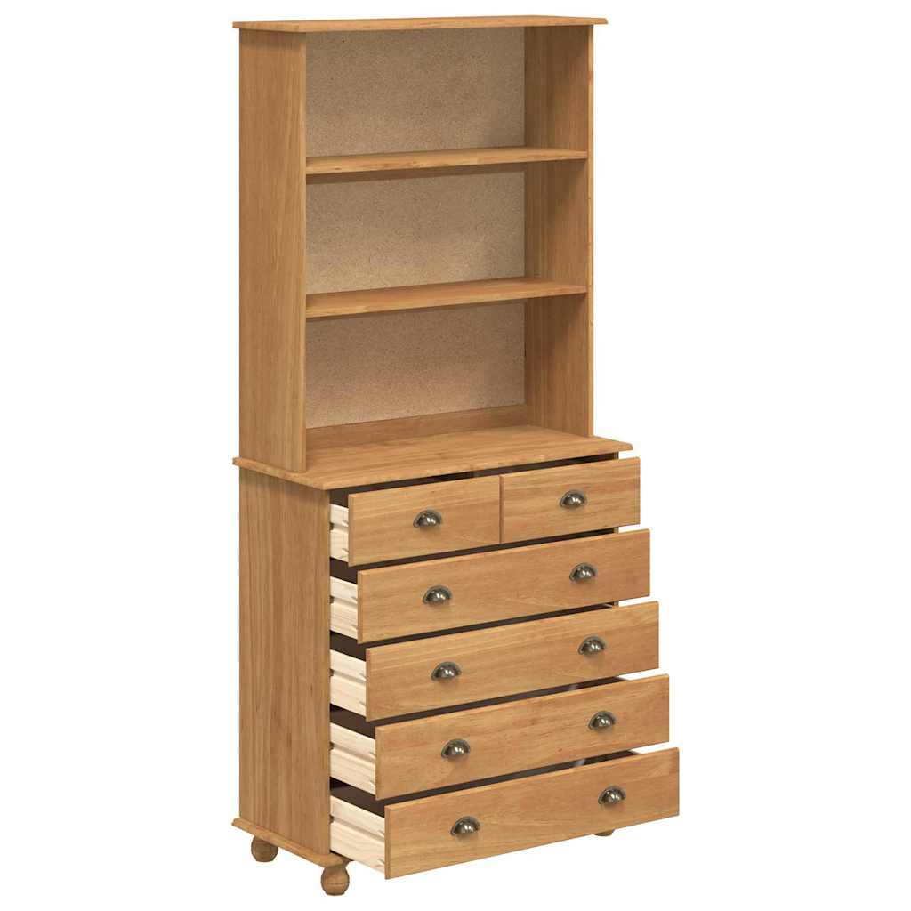 Hutch „ASKIM“ Medaus ruda 91x40x199.5 cm Kietas medis Pinija