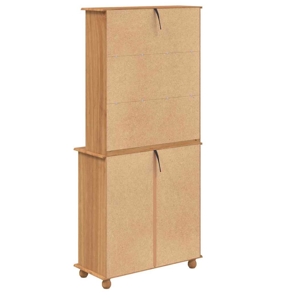 Hutch „ASKIM“ Medaus ruda 91x40x199.5 cm Kietas medis Pinija