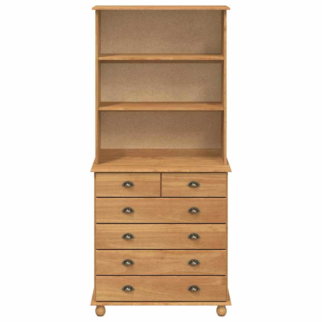 Hutch „ASKIM“ Medaus ruda 91x40x199.5 cm Kietas medis Pinija