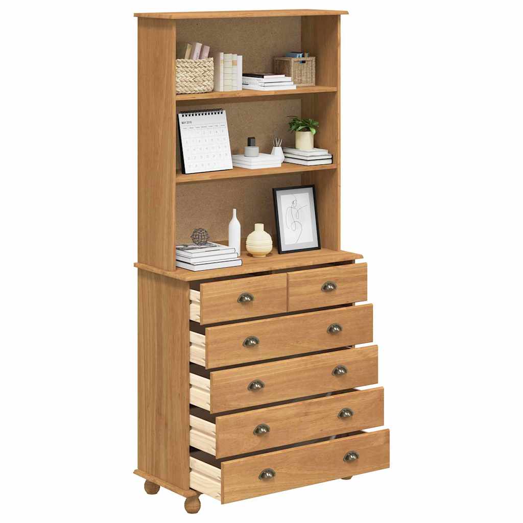 Hutch „ASKIM“ Medaus ruda 91x40x199.5 cm Kietas medis Pinija