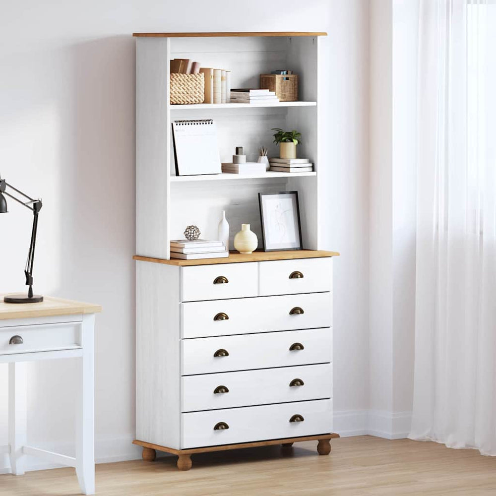 hutch “ASKIM” balta 91x40x199.5 cm kieta mediena pušis