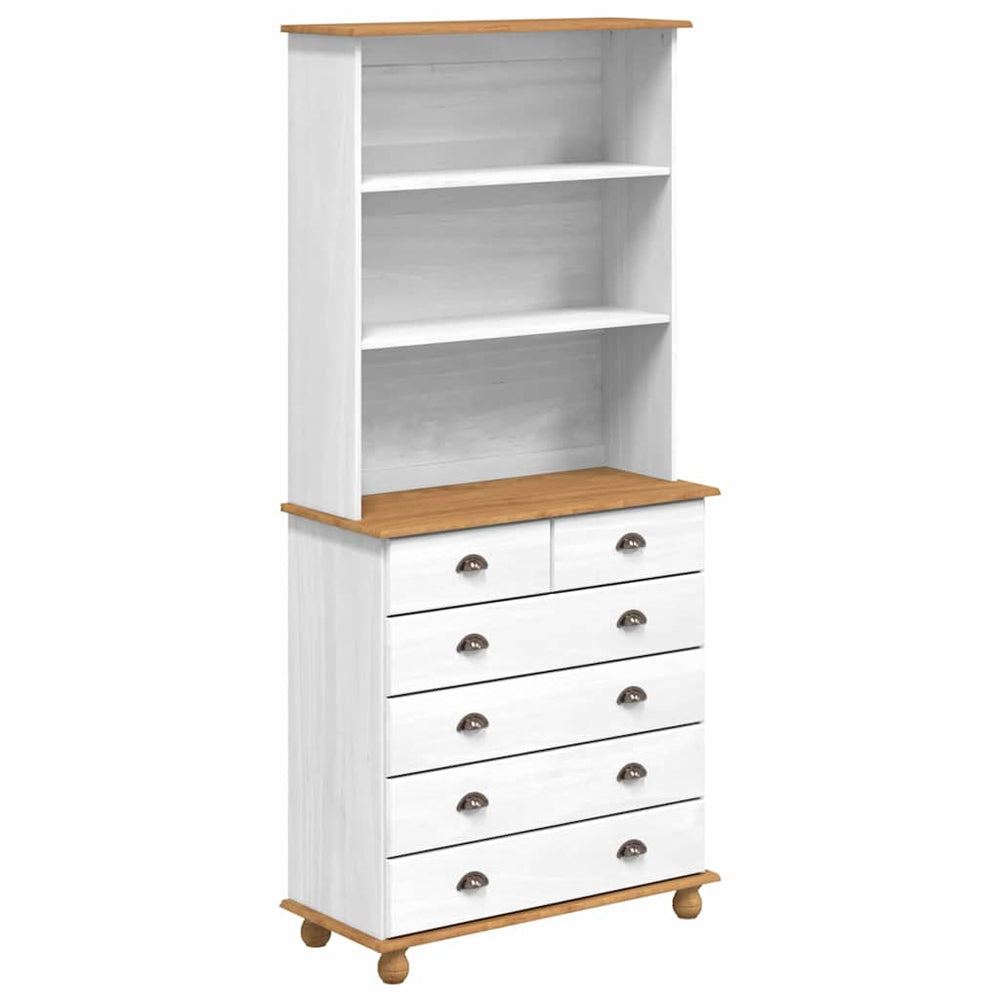 hutch “ASKIM” balta 91x40x199.5 cm kieta mediena pušis