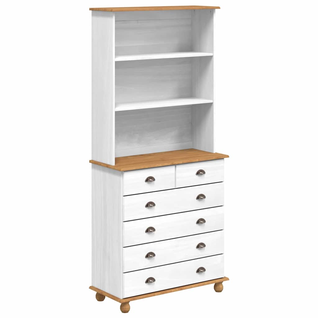 hutch “ASKIM” balta 91x40x199.5 cm kieta mediena pušis
