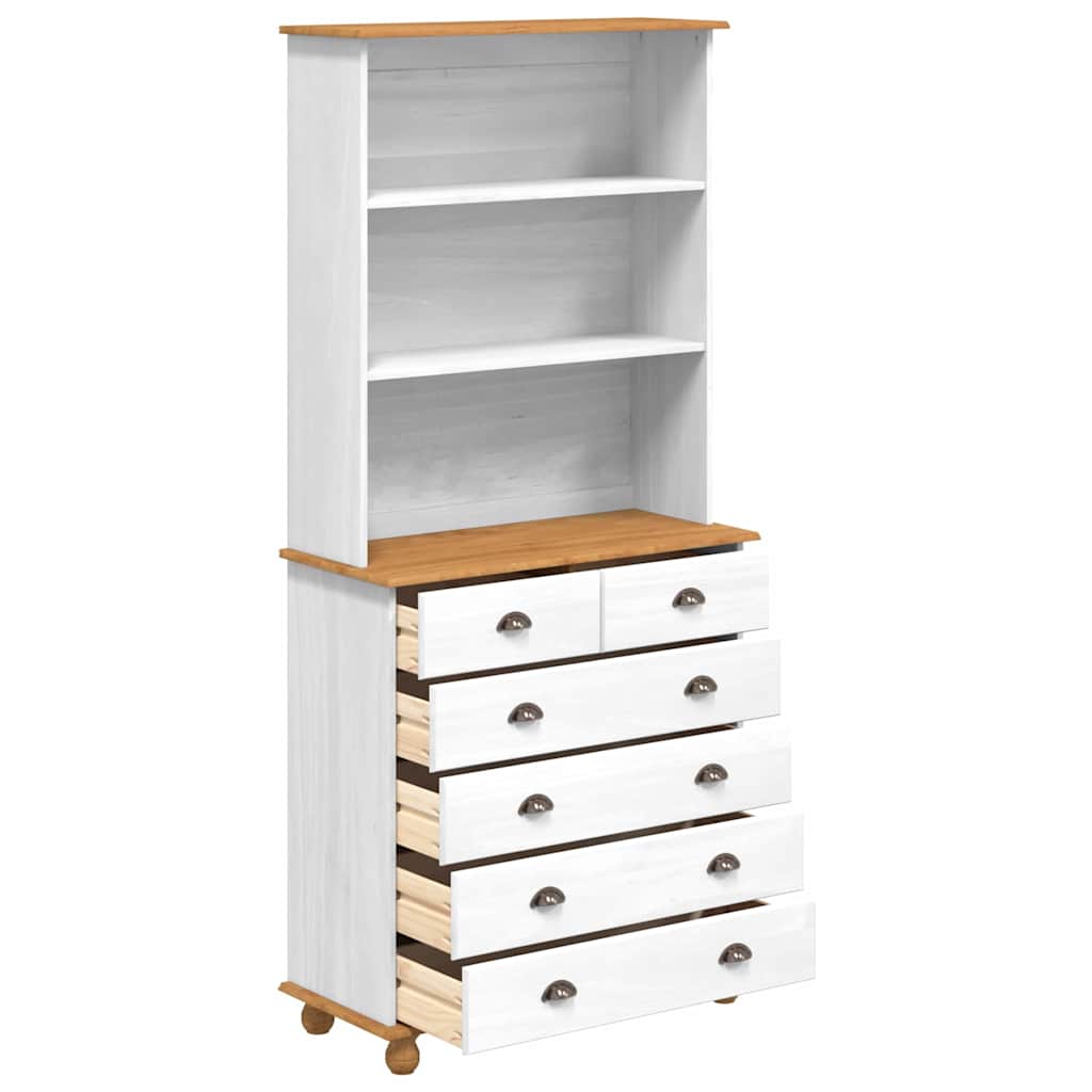 hutch “ASKIM” balta 91x40x199.5 cm kieta mediena pušis