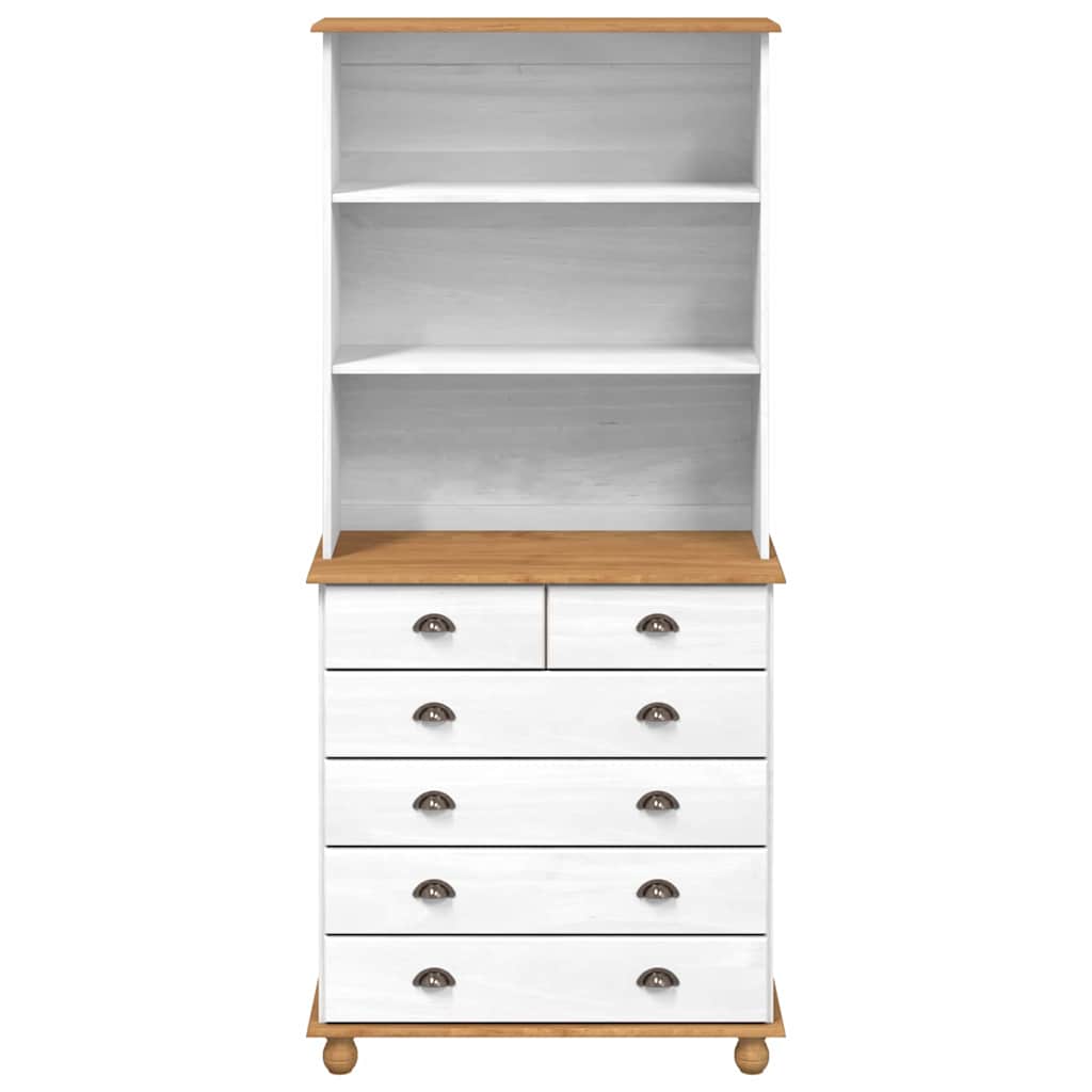 hutch “ASKIM” balta 91x40x199.5 cm kieta mediena pušis