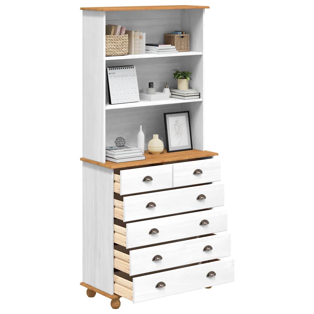 hutch “ASKIM” balta 91x40x199.5 cm kieta mediena pušis