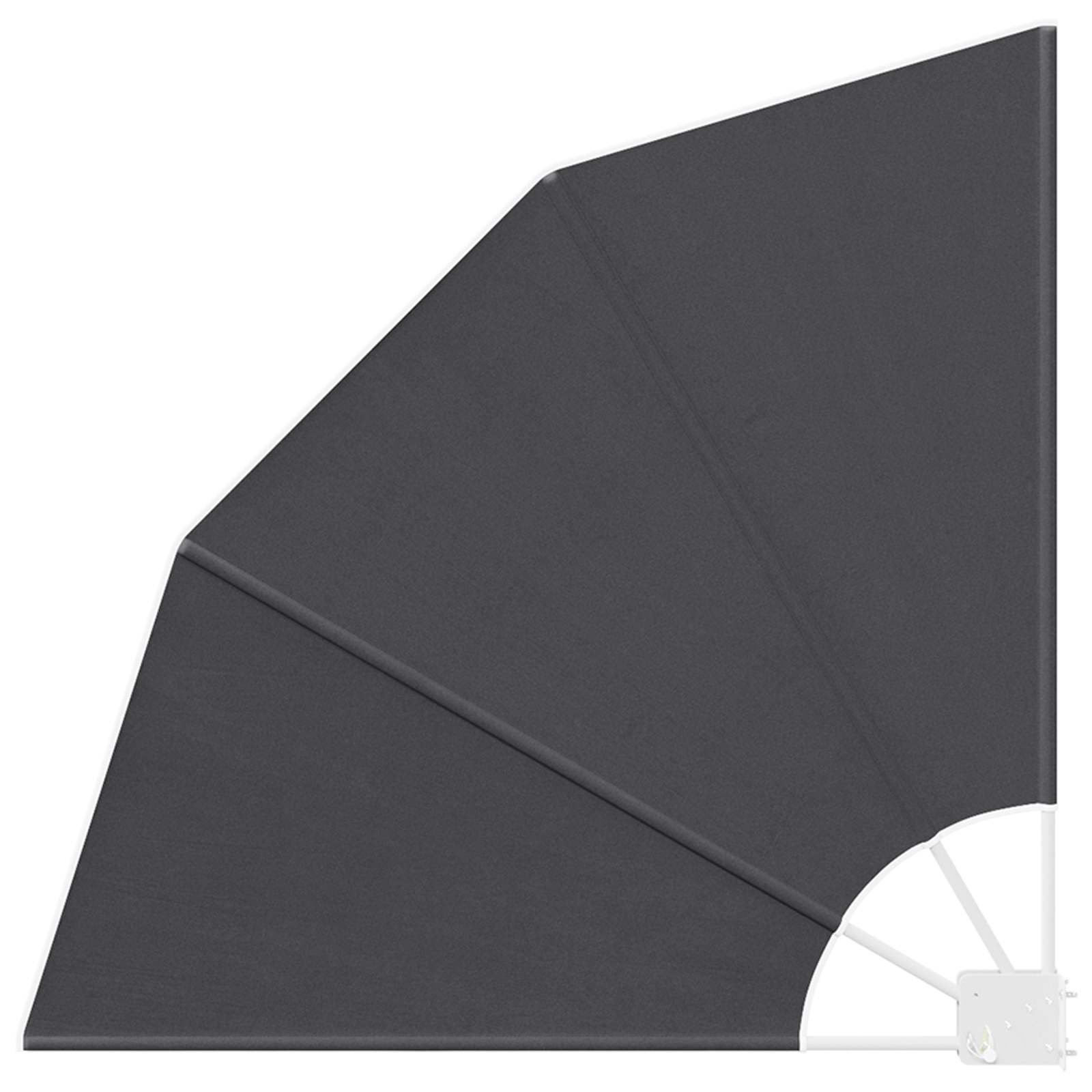 Balkono privatumo ekranas 115 x 115 cm Poliesteris Antracito