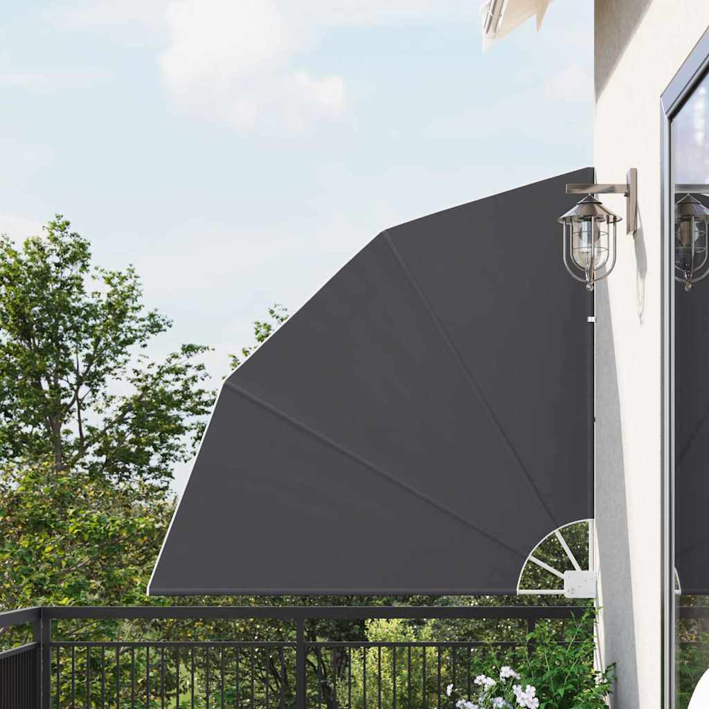 Balcony privacy screen Black 140 x 140 cm fabric