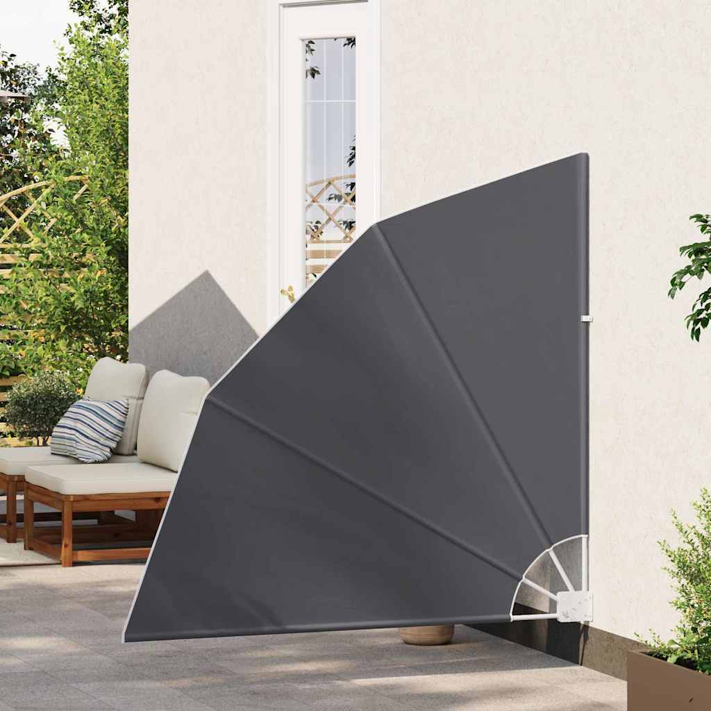 Balcony privacy screen Black 140 x 140 cm fabric