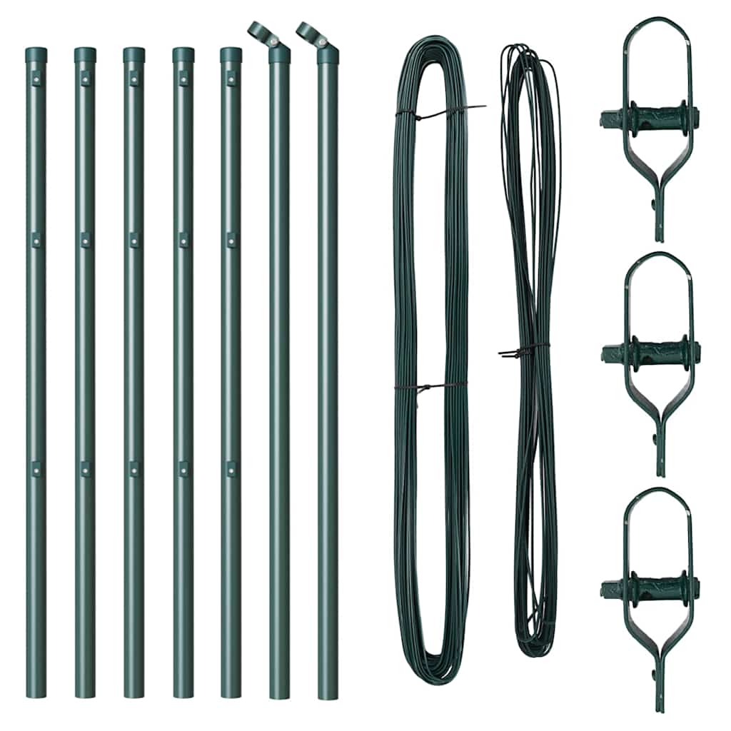 Tvorelės stulpas 7 pcs Žalia Plienas