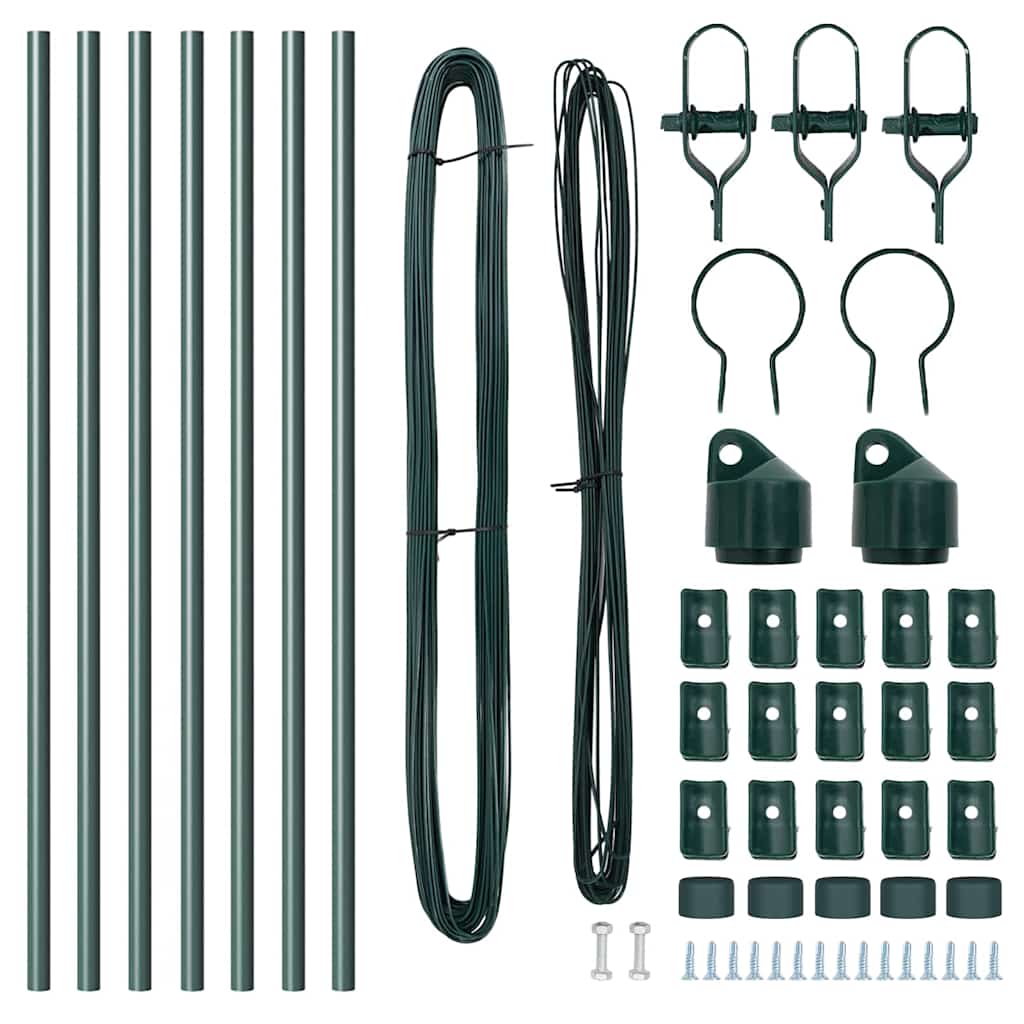 Tvorelės stulpas 7 pcs Žalia Plienas