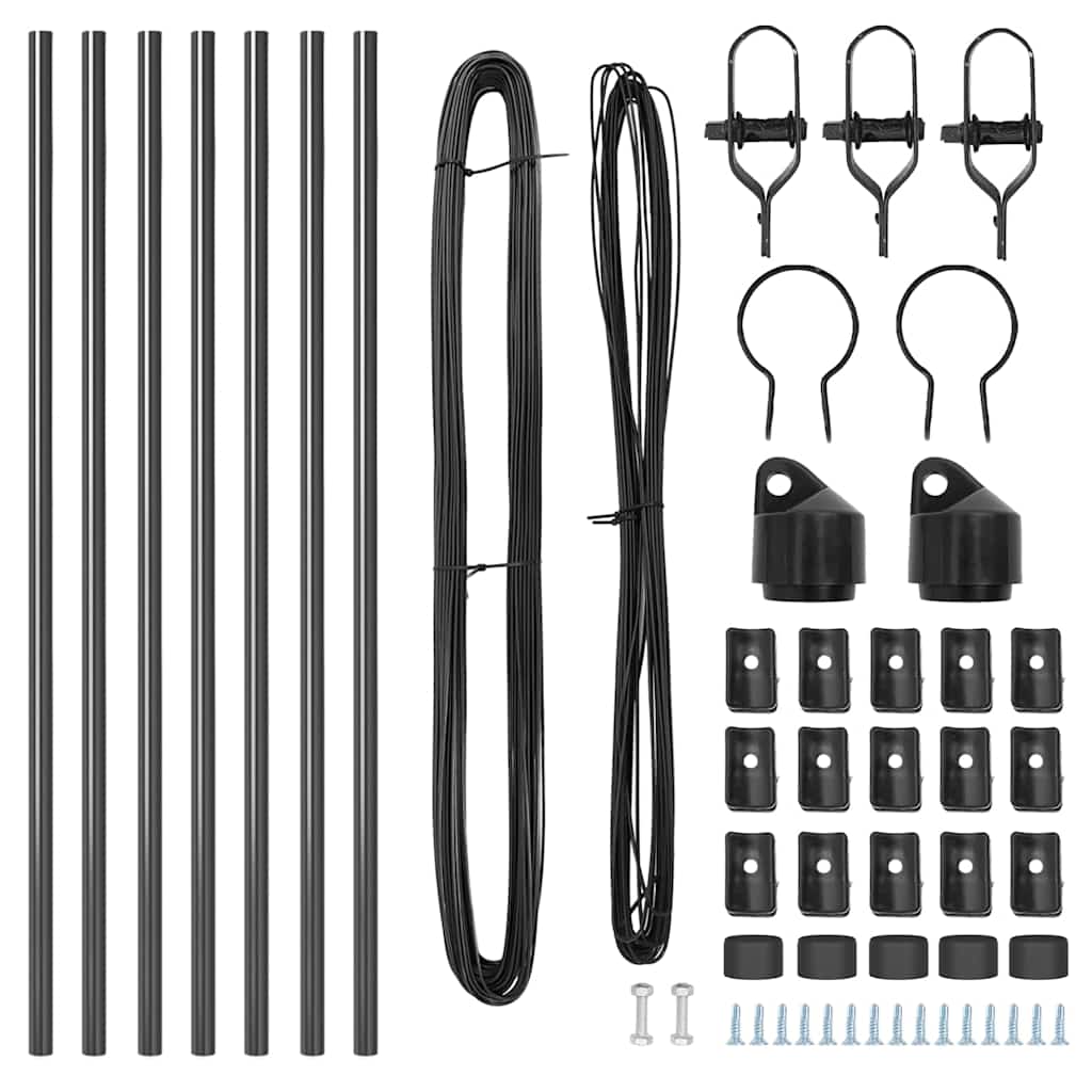 Tvorelės stulpas 7 pcs Pilka Plienas