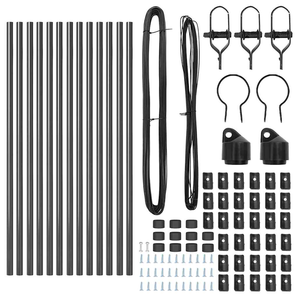 Tvorelės stulpas 13 pcs Pilka Plienas