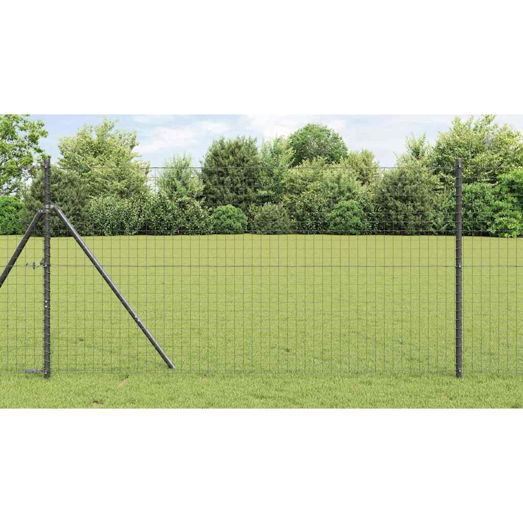 Fence post 13 pcs Grey Steel