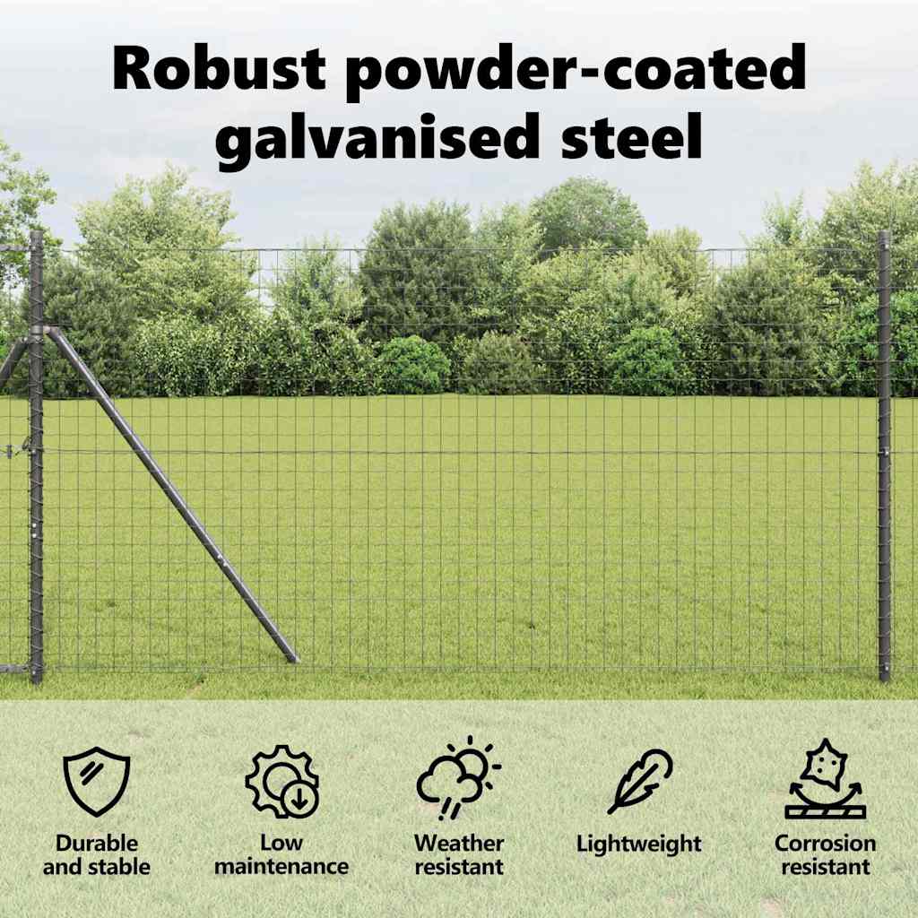 Fence post 13 pcs Grey Steel