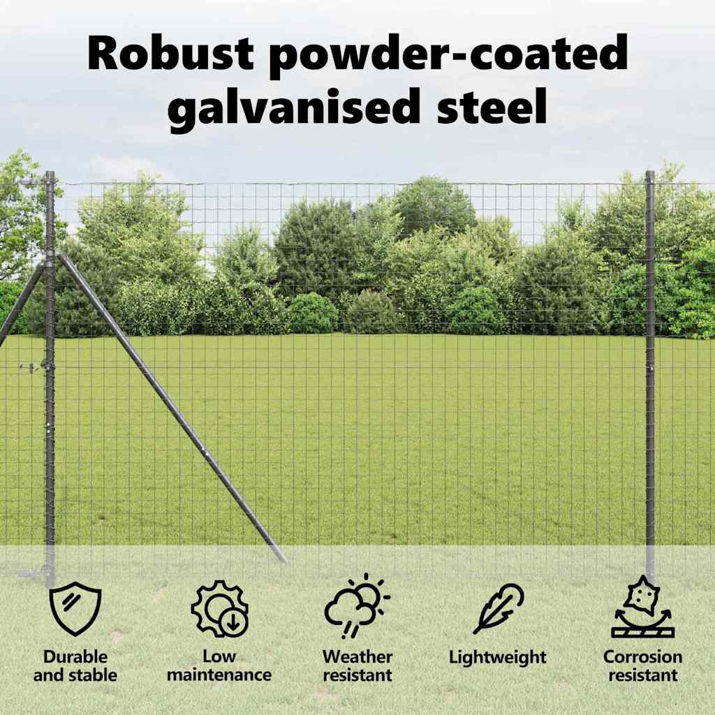 Fence post 13 pcs Grey Steel