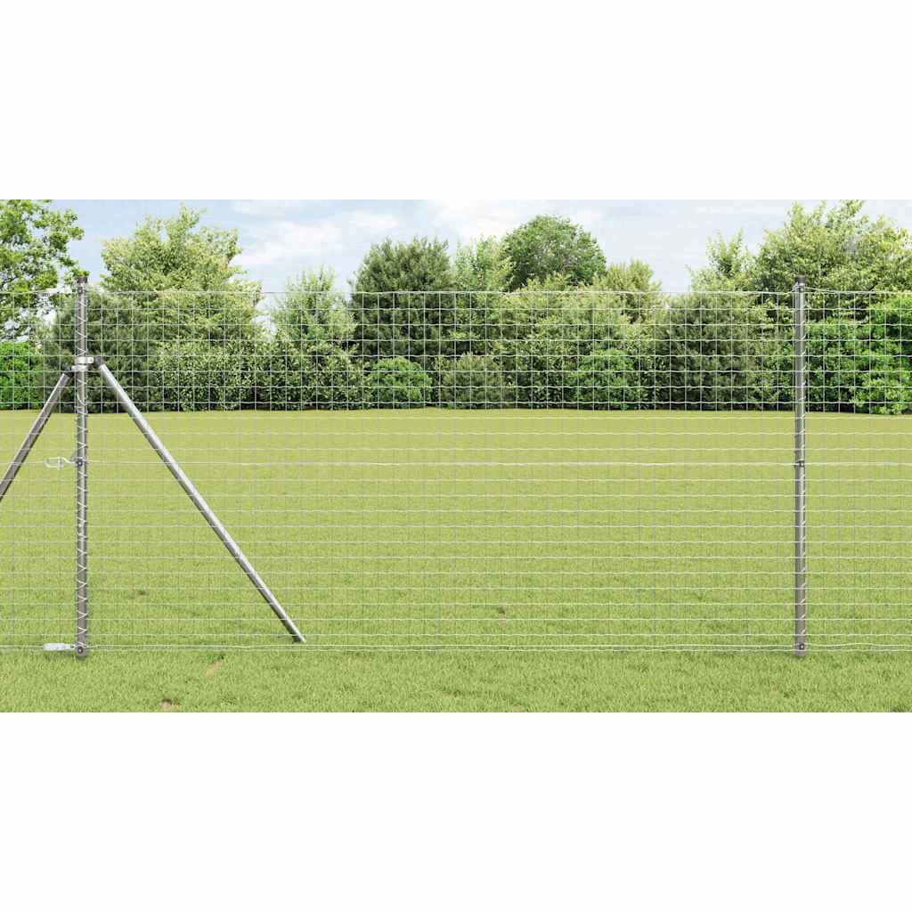 Fence Posts 13 pcs Silver Steel