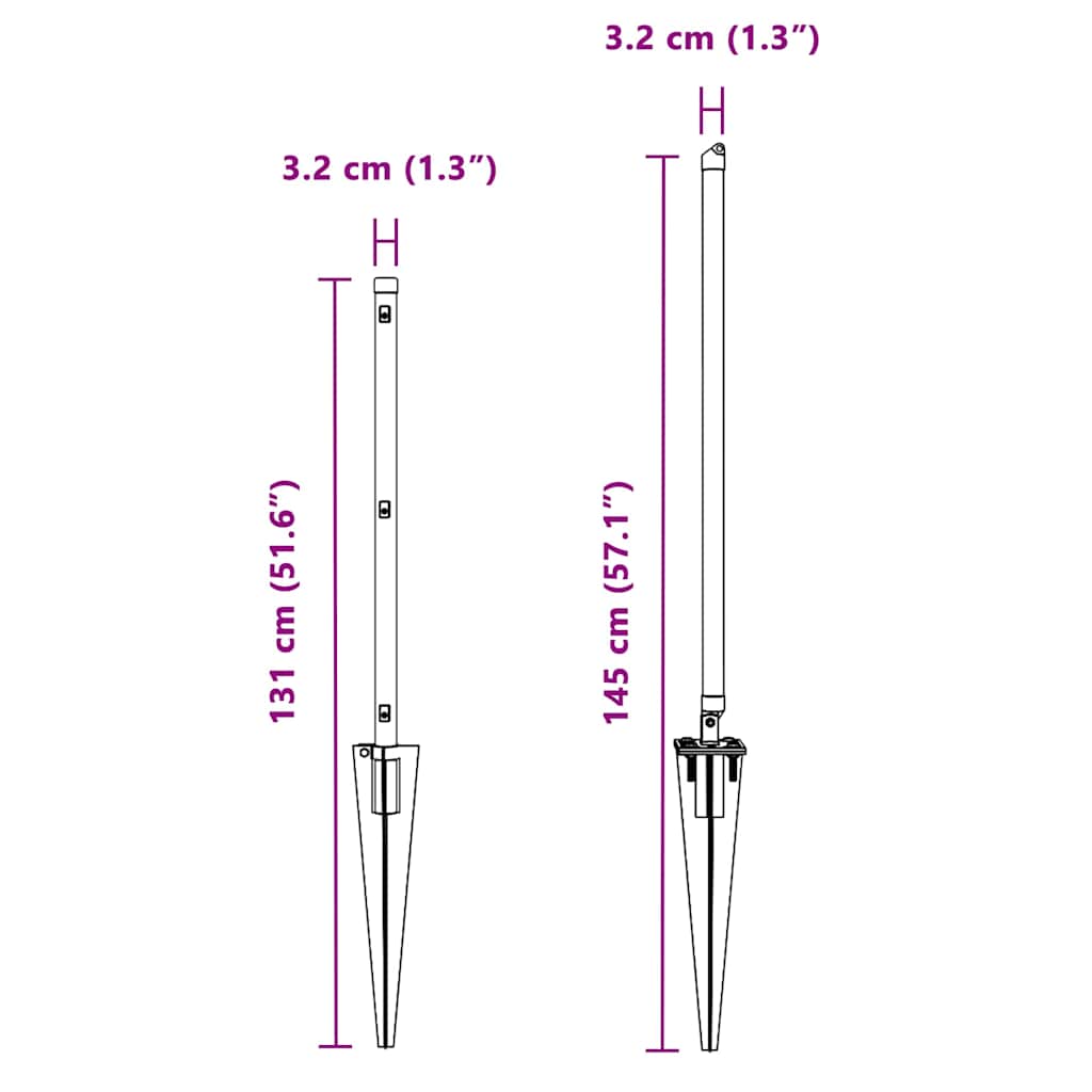Tvorelės stulpas 13 pcs Sidabro Plienas