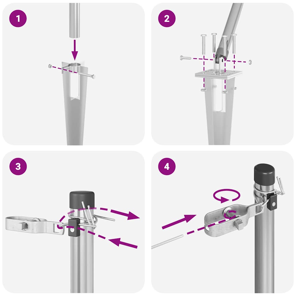 Tvorelės stulpas 13 pcs Sidabro Plienas