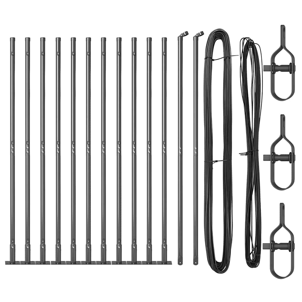 Tvorelės stulpas 13 pcs Pilka Plienas