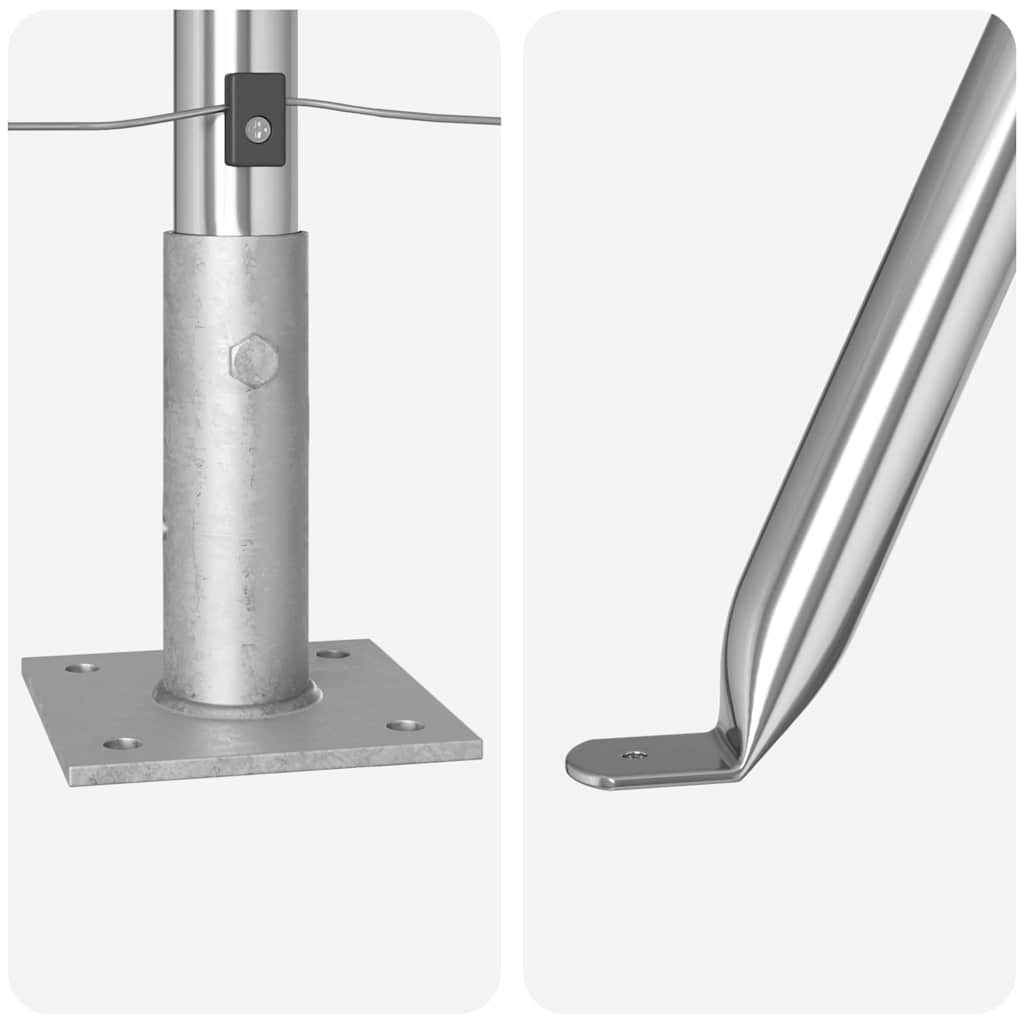 Tvorelės stulpas 7 pcs Sidabro Plienas