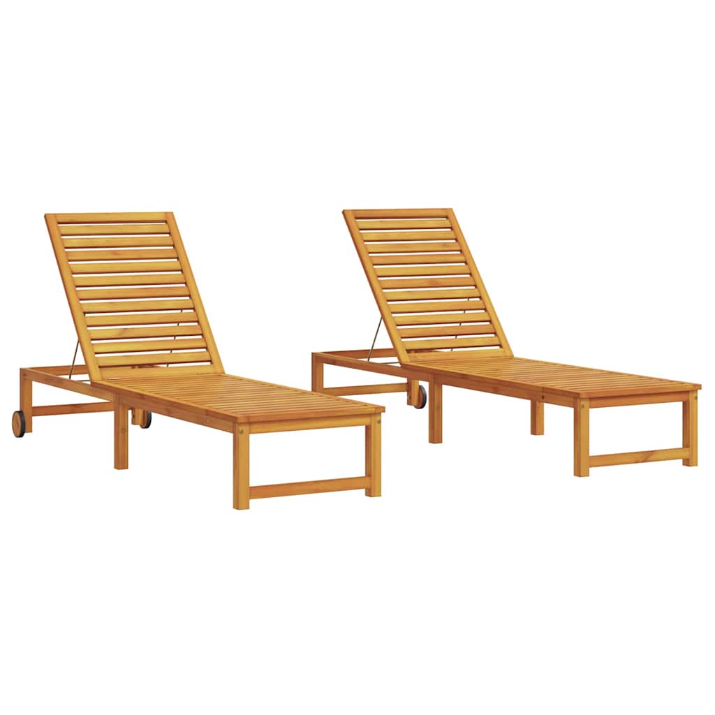 Saulės gultas 2 pcs Ruda 202 x 53 x 89 cm